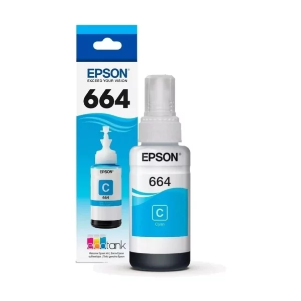 Botella de tinta EPSON 664 Cyan